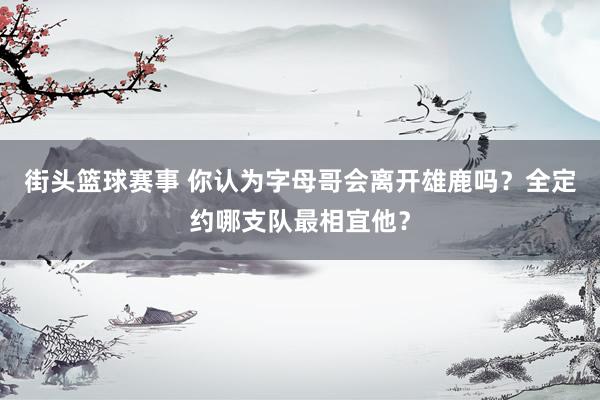 街头篮球赛事 你认为字母哥会离开雄鹿吗？全定约哪支队最相宜他？