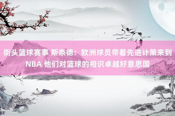 街头篮球赛事 斯奈德：欧洲球员带着先进计策来到NBA 他们对篮球的相识卓越好意思国